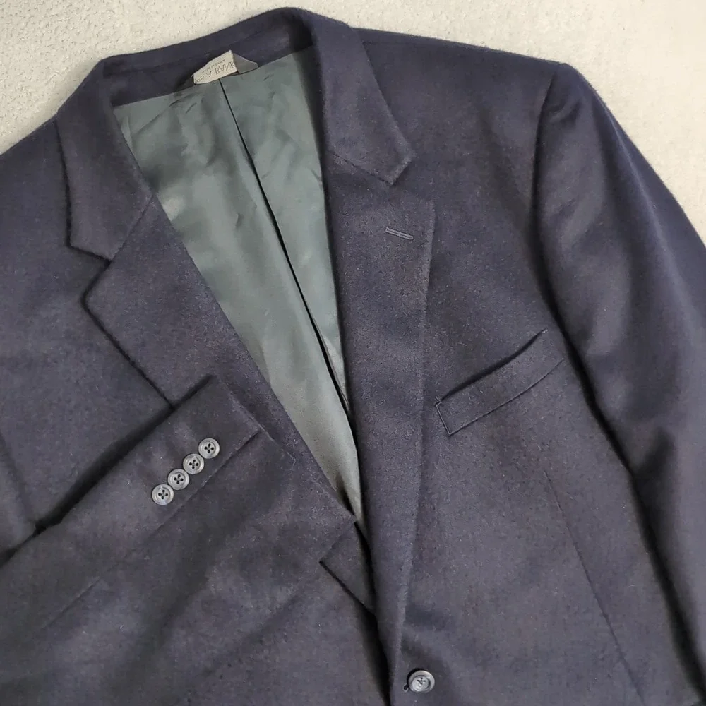 mens black Jos‎ A Bank blazer jacket 100% Cashmere sport suit coat soft 48 R